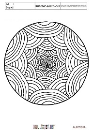 Mandala boyama sayfaları